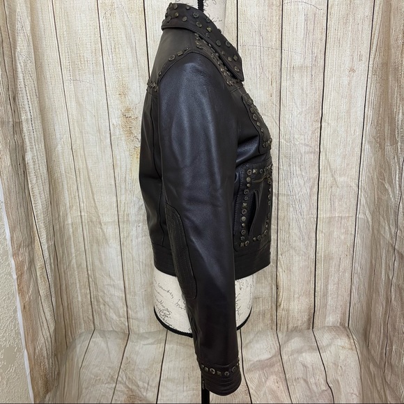 Moschino Cheap and Chic Leather Studded Jacket - Picture 4 of 16